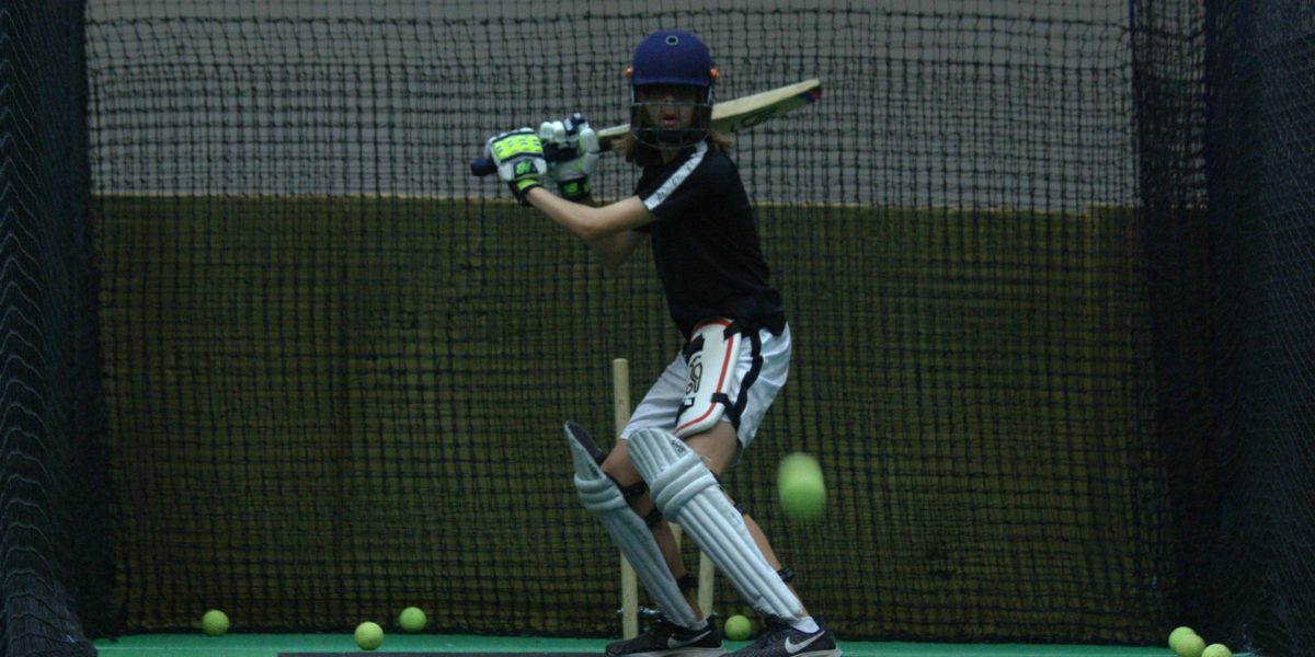 Batsman in the Southern cricket nets